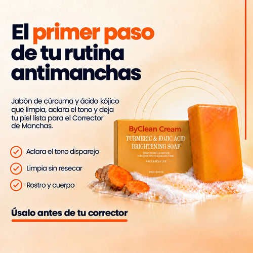 ByClean Cream® Jabón Antimanchas - Ácido Kójico y Cúrcuma — imagen 1
