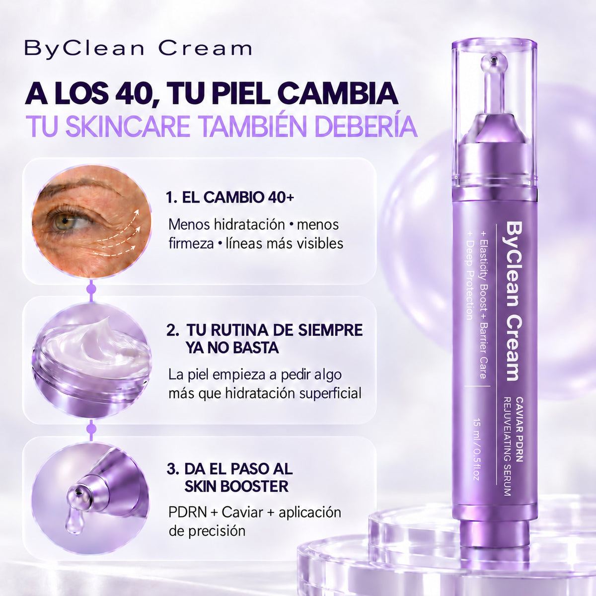 ByClean Cream® Serum Antiarrugas - PDRN y Caviar — imagen 4